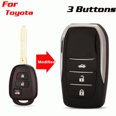 CKS-545 modification Car key shell For Toyota 3 Buttons