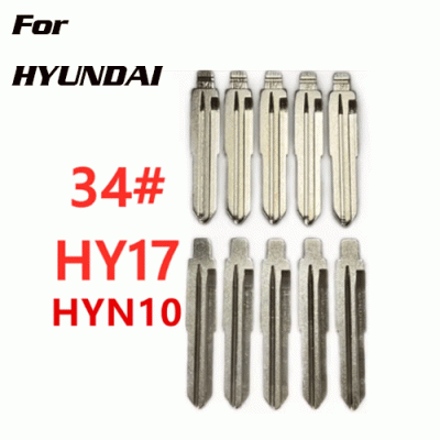 XH-B34# HY17 HYN10 Metal Uncut Blank Key Blade For Hyund