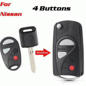 CKS-201 4 Button Modified Flip car key shell for nissan
