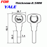 K-222 Thickness 2.5mm For Yale House key Blanks Suppliers