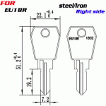J-105 Steel Iron EU18R KEY BLANKS Right SIDE
