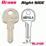 Y-017C Brass Desk FOR SL29R LOCK key blanks Right side