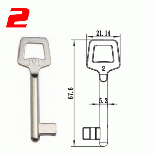 S-007 2 Zinc alloy key blank for door locks