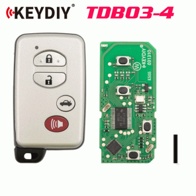 G-192 TDB03-4 or Toyota Universal Smart Remote Key 3+1 Buttons