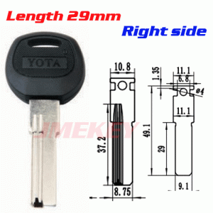 K-119 Length 29mm Brass door key blanks Suppliers 2 line
