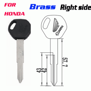 Z-041B Brass Honda Motorcycle Key Blank Right side