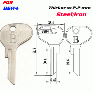 F-081 Steel Thickness 2.2mm BSH4 door key Blanks