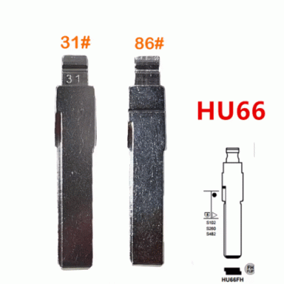 XH-B31 31# 86# HU66 KD blade Flip Remote Key Blade