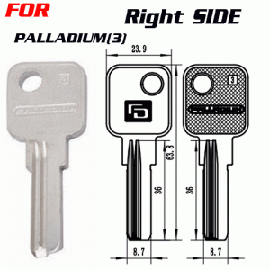 k-260 PALLADIUM(3) hardware factory key blanks