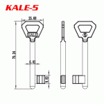 S-042 kale-5 Zinc alloy key blank for door locks