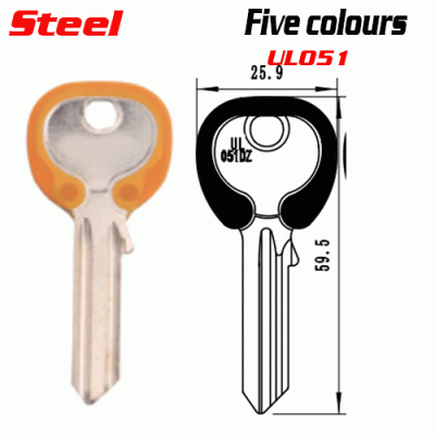 M-015c New design iron UL051dz House key blanks LEFT SIDE