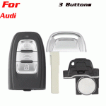 CKS-282 3 Button smart remote Car Key Case Shell For Audi