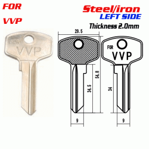 F-172 Steel Thickness 2.0mm VVP door key Blank LEFT SIDE