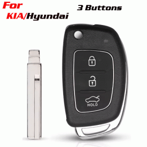 CKS-382 Flip Remote Car Key Shell Case For Hyundai 3 Buttons