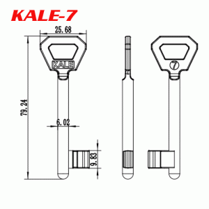 S-044 kale-7 Zinc alloy key blank for door locks