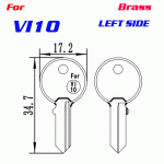 T-059 Brass VI10 door key blank LEFT side Wholesale