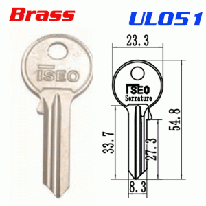 M-021D Brass For ISEO UL051 House key Blanks Suppliers