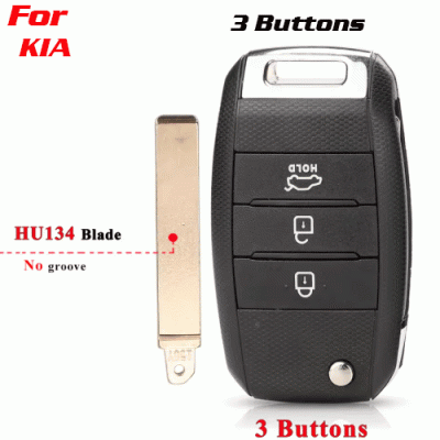 CKS-366 Remote Key Shell Case Car Key For Kia 3 Buttons HU134