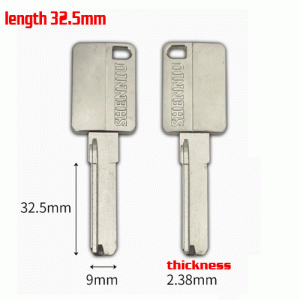 F-376 Thickness 2.39mm New Zinc alloy 32.5mm House keys