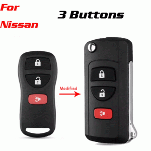 CKS-199 3 Button Modified Flip car key shell for nissan