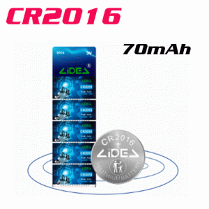 PAN-17 CR2016 3V Lithium Battery 70mAh High Capacity