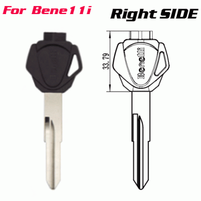 Z-032 Factory-Direct Bene11i Motorcycle Key Blank Left side