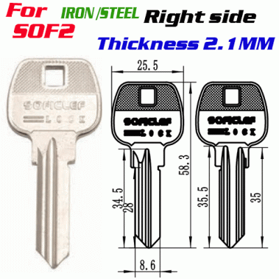 M-081 Steel Iron sof2 Right side key blanks supplier