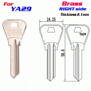 M-099 Brass Thickness 2.0mm YA29 door key blanks Right side