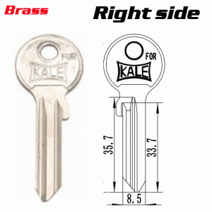 M-026B Brass House key Blanks For Kale Suppliers Right side