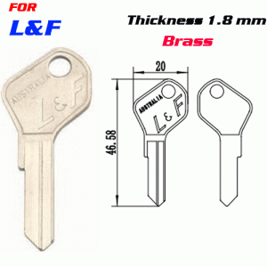 F-085 Brass Thickness 1.8 mm L&F door key Blanks