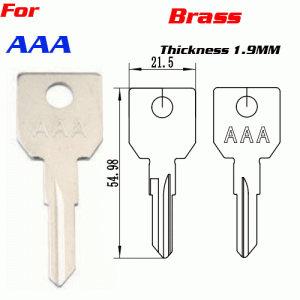 F-025 Brass Thickness 1.9mm AAA door key Blanks Wholesale