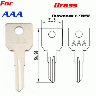 F-025 Brass Thickness 1.9mm AAA door key Blanks Wholesale