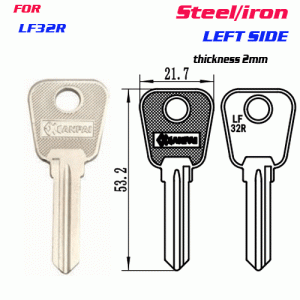 F-099 Steel Thickness 2mm LF32R door key Blanks left side
