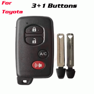 CKS-496 Car Key Shell Smart Key Case for Toyota 3+1 Buttons