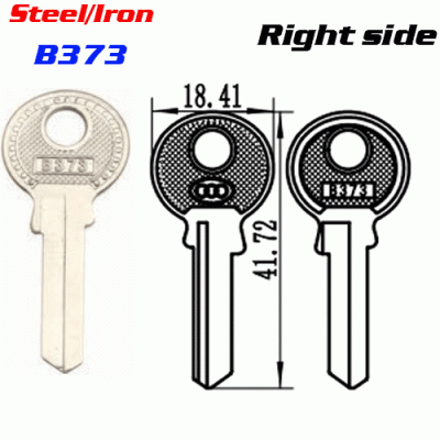 T-029 Iron steel B373 door key blank Right side Wholesale