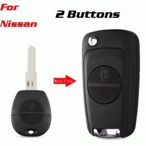 CKS-197 2 Button Modified Flip car key shell for nissan