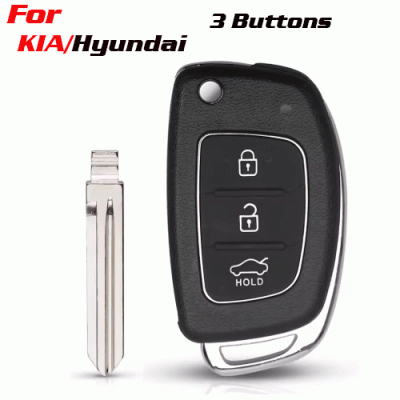CKS-384 Flip Remote Car Key Shell Case For Hyundai 3 Buttons