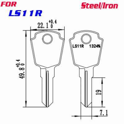 J-128 Steel iron LS11R door key Blanks Suppliers