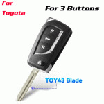 CKS-465 Folding Flip 3 Button Key Shell Case For Toyota