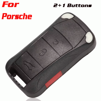 CKS-271 Flip Remote Key Shell Case Fob for Porsche 3+1 Buttons