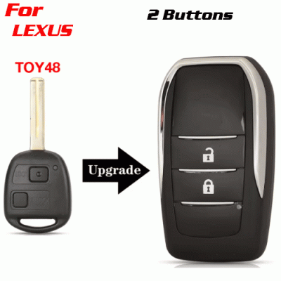 CKS-343 2 Buttons Modified Flip Remote Key Shell Case For Lexux