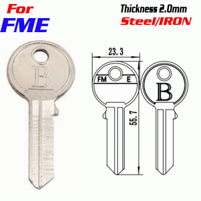 F-327 Steel Thickness 2.0mm FFM door key blanks