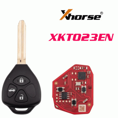 XKTO23EN 2ndGeneration Wire Remote Key Toyota Flat Left