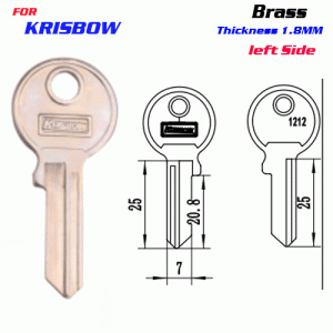 F-237 Brass Thickness 1.8mm KRISBOW door key blanks left side