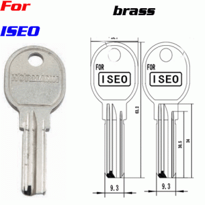 K-198 ISEO heavy duty brass key blanks manufacturer