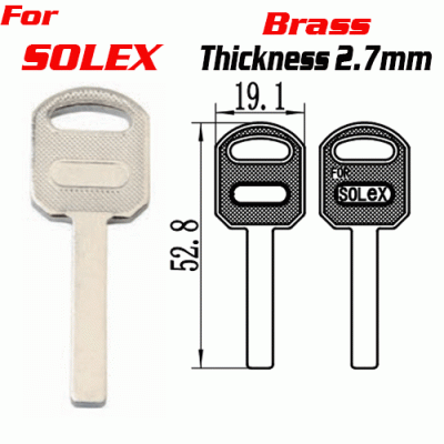 P-599 Brass Thickness 2.7 MM Solex House key Blanks suppliers