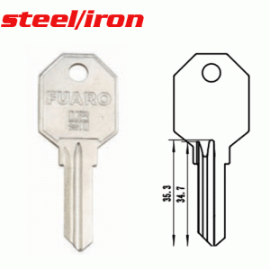 M-002 Steel Iron Fuaro 5pin Key Blanks Suppliers