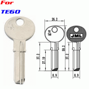 K-180 TE60 residential door key blanks factory price