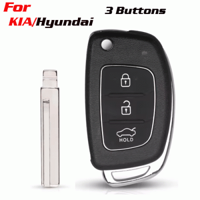 CKS-381 Flip Remote Car Key Shell Case For Hyundai 3 Buttons
