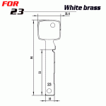 J-117 White Brass 23 house key blanks